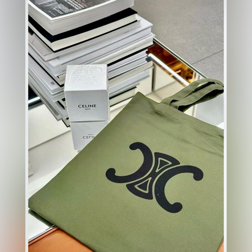 Celine Capsule Collection Olive Green Tote Bag - Picture 7 of 8